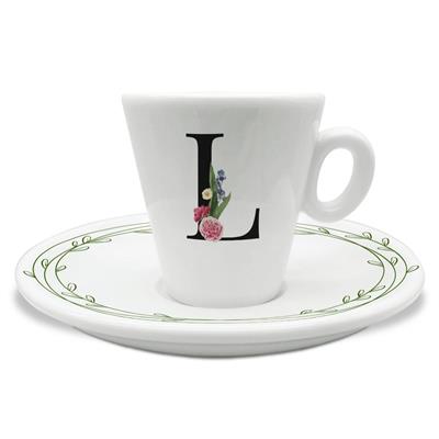 TAZZINA C/PIATTINO CAFFE' INIZIALI L