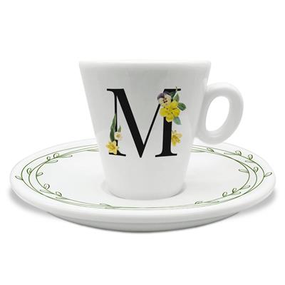 TAZZINA C/PIATTINO CAFFE' INIZIALI M