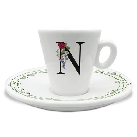 TAZZINA C/PIATTINO CAFFE' INIZIALI N