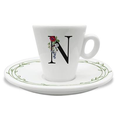 TAZZINA C/PIATTINO CAFFE' INIZIALI N