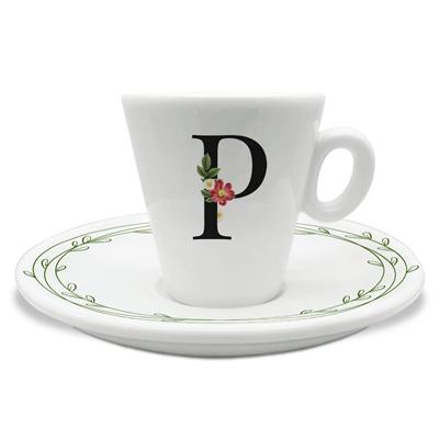 TAZZINA C/PIATTINO CAFFE' INIZIALI P