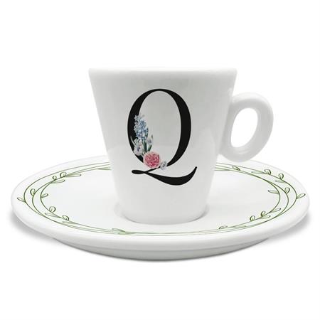 TAZZINA C/PIATTINO CAFFE' INIZIALI Q