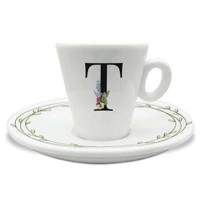 TAZZINA C/PIATTINO CAFFE' INIZIALI T