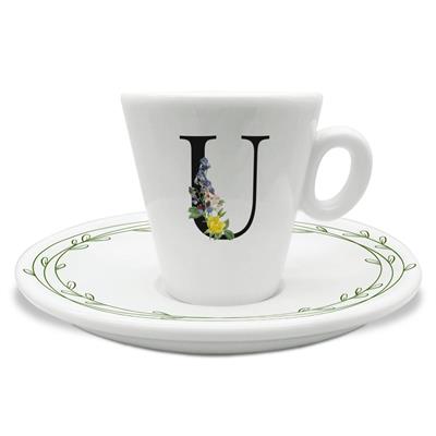 TAZZINA C/PIATTINO CAFFE' INIZIALI U