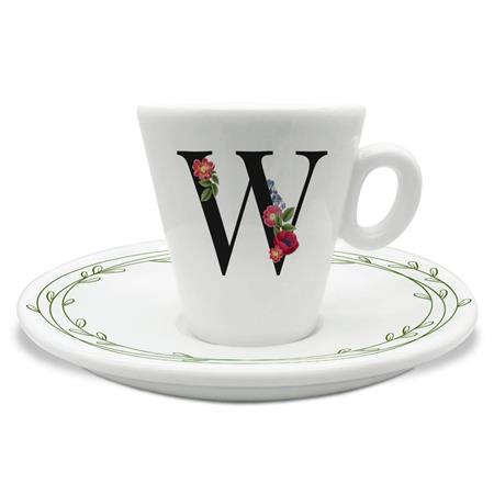 TAZZINA C/PIATTINO CAFFE' INIZIALI W