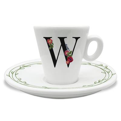 TAZZINA C/PIATTINO CAFFE' INIZIALI W