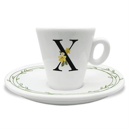 TAZZINA C/PIATTINO CAFFE' INIZIALI X
