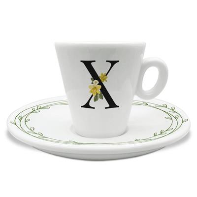 TAZZINA C/PIATTINO CAFFE' INIZIALI X