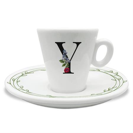 TAZZINA C/PIATTINO CAFFE' INIZIALI Y