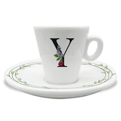 TAZZINA C/PIATTINO CAFFE' INIZIALI Y