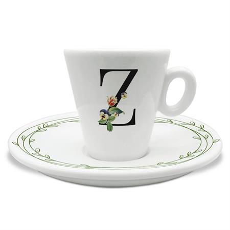 TAZZINA C/PIATTINO CAFFE' INIZIALI Z