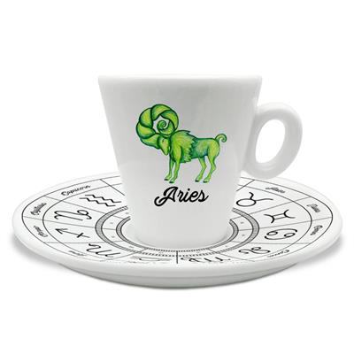 TAZZINA C/PIATTINO CAFFE' ZODIACO ARIETE