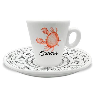 TAZZINA C/PIATTINO CAFFE' ZODIACO CANCRO