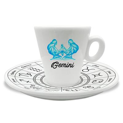 TAZZINA C/PIATTINO CAFFE' ZODIACO GEMELLI