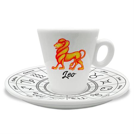 TAZZINA C/PIATTINO CAFFE' ZODIACO LEONE
