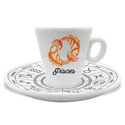 TAZZINA C/PIATTINO CAFFE' ZODIACO PESCI
