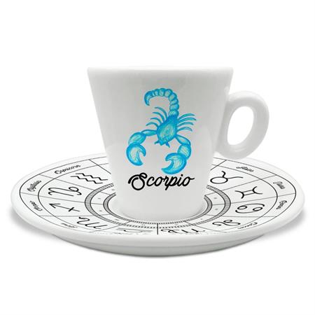 TAZZINA C/PIATTINO CAFFE' ZODIACO SCORPIONE