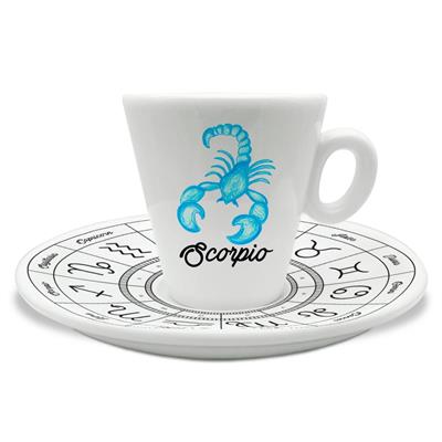 TAZZINA C/PIATTINO CAFFE' ZODIACO SCORPIONE