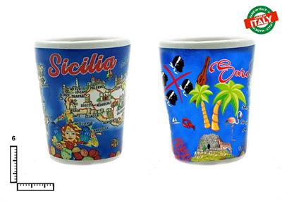 BICCHIERINO CONICO CERAMICA CM6 PERSONALIZZABILE