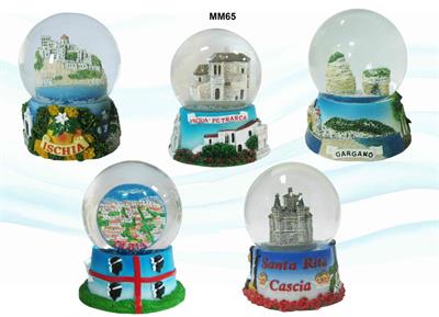 BOLLA BASE RESINA 65MM PERSONALIZZABILE