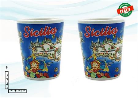 BICCHIERINO CONICO CERAMICA CM6 SICILIA