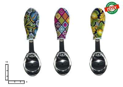 CUCCHIAIO GELATO METALLO CERAMICA PERSONALIZZABILE