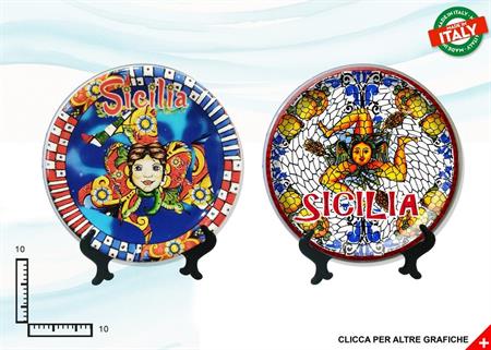 PIATTINO CERAMICA CM10 SICILIA ASSORTIMENTO