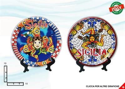 PIATTINO CERAMICA CM10 SICILIA ASSORTIMENTO